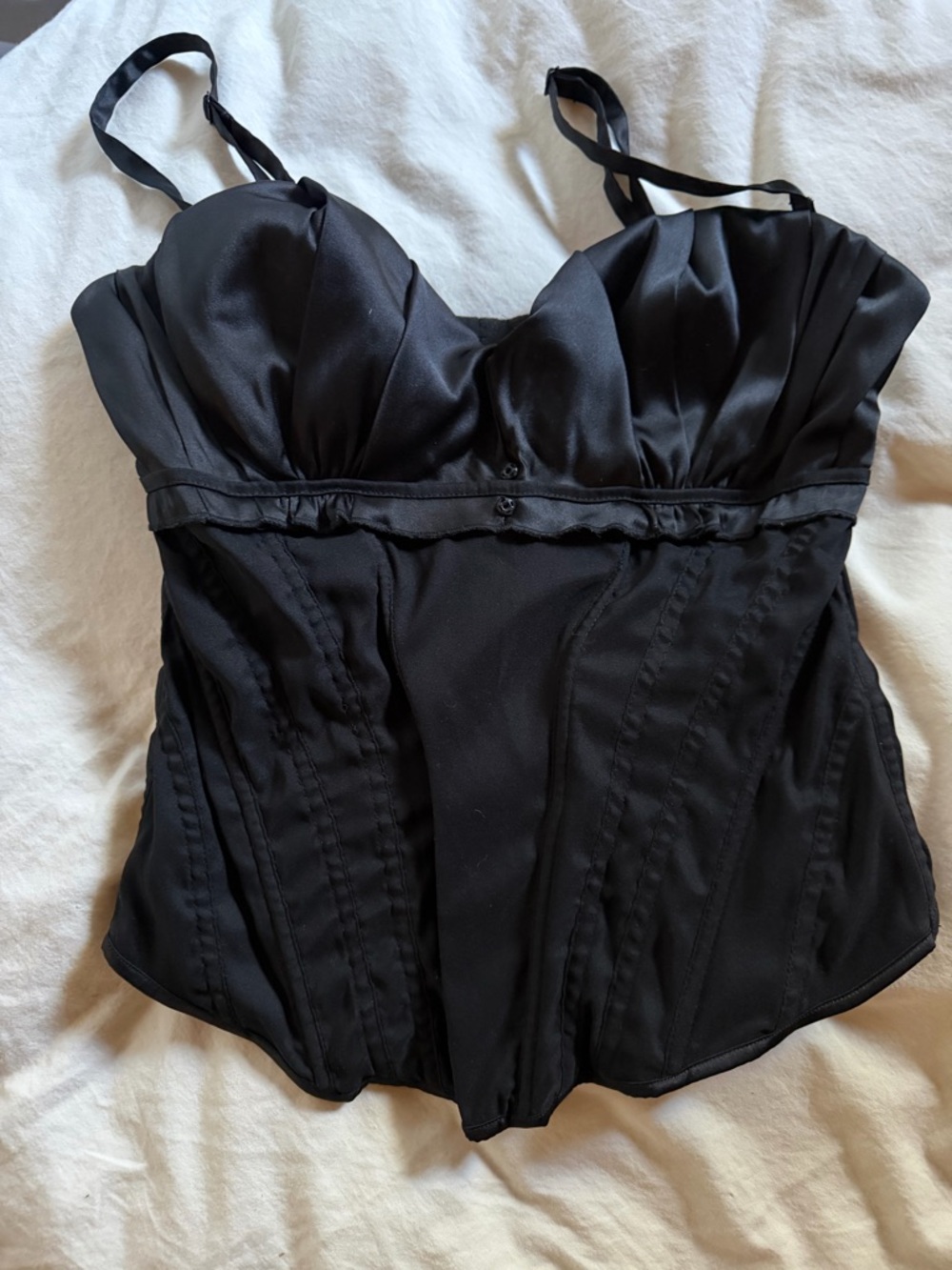 Victoria’s Secret Black Satin Bra Top - 36C